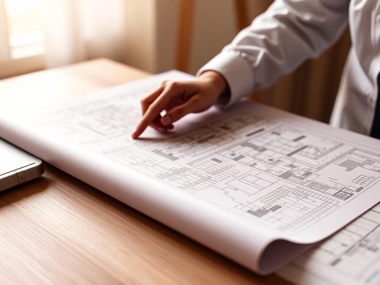 Engenheiro da Peregrino Reformas analisando projeto executivo de obra